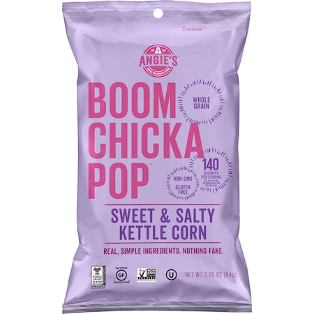 Angies Boomchickapop Angie's Artisan Treats Sweet And Salty Kettle Corn 2.25 oz. Bag, PK12 1878001422